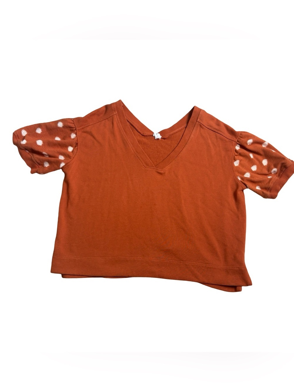 Daily Practice Orange Crop Puff Sleeve Top